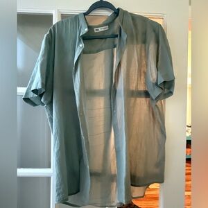 Zara Men's Sheer Gray Shirt Jacket